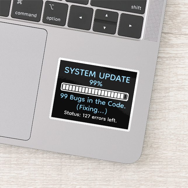 Adesivo Programador Engraçado Codificando (Detalhe)