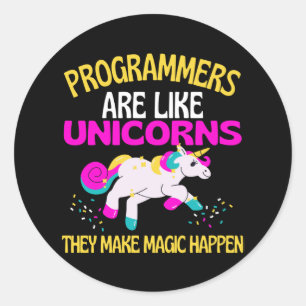 Adesivo Programador Unicorn, Programadores de Unicórn Má