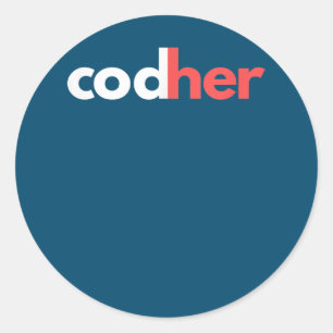 Adesivo Programadora da Codher Women Stem Engenheiros
