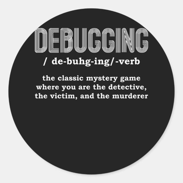 Adesivo Programmer Developer Software Engenheiro Debugging (Frente)