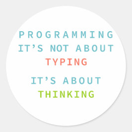 Adesivo Programming Is Thinking, Not Typing – Developer