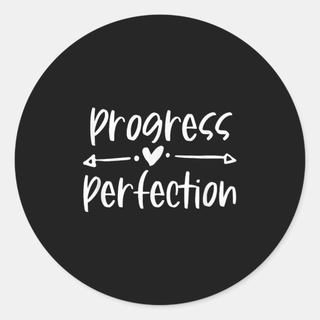Adesivo Progress Over Perfection Motivational  (Frente)