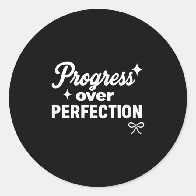 Adesivo Progress Over Perfection Motivational Christian Se (Frente)