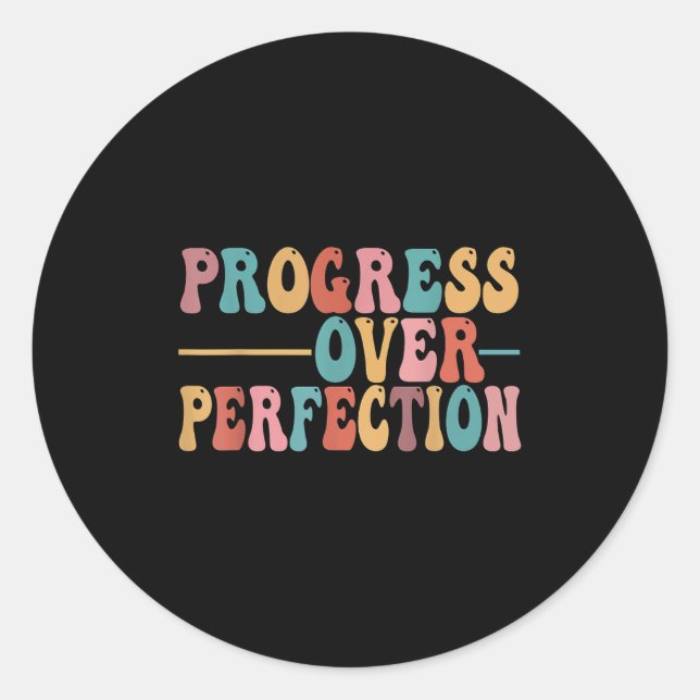 Adesivo Progress Over Perfection Motivational Teacher For  (Frente)