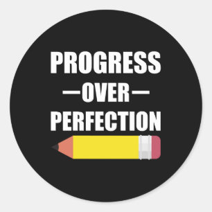 Adesivo Progresso Acima da Perfeição De Volta à Escola Pro