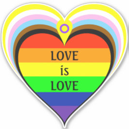 Adesivo Progresso do Rainbow Pride Heart Sticker