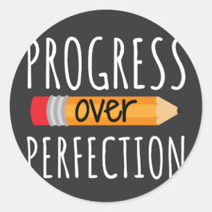 Adesivo Progresso Motivacional Sobre A Perfeição