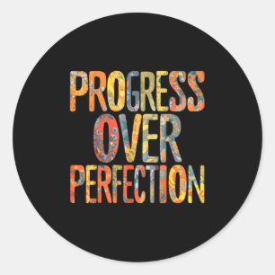 Adesivo Progresso Sobre Motivação Perfeição T