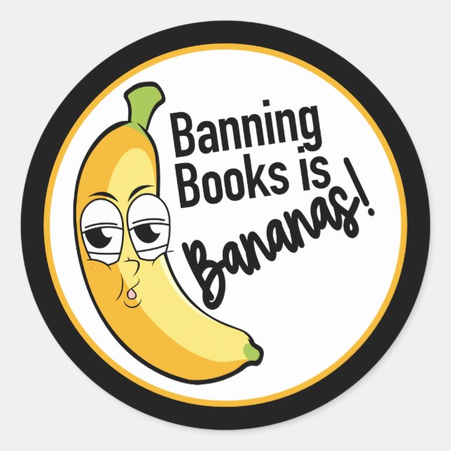 Adesivo Proibição de Livros Bananas (Frente)