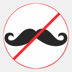 Adesivo Proibir Bigodes!