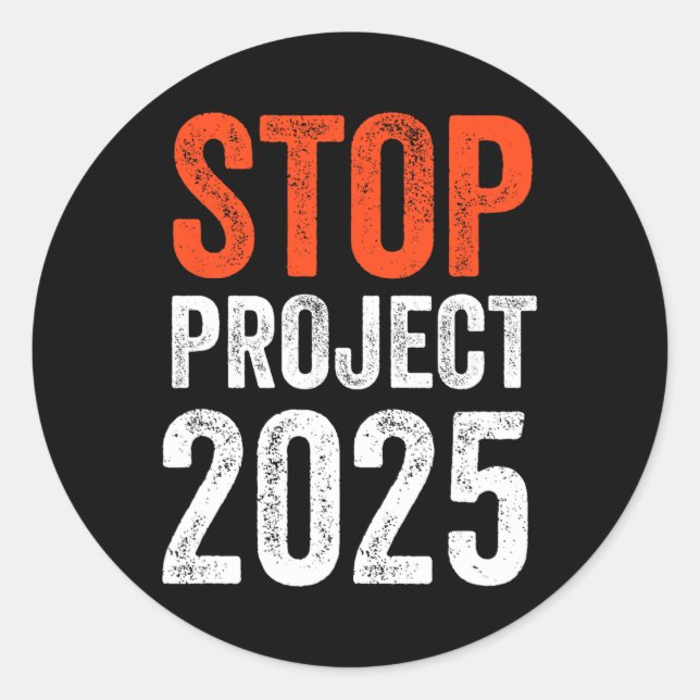 Adesivo Projeto 2025 Anti Trump (Frente)
