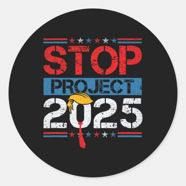 Adesivo Projeto 2025 Trump Anti Trump 1 (Frente)