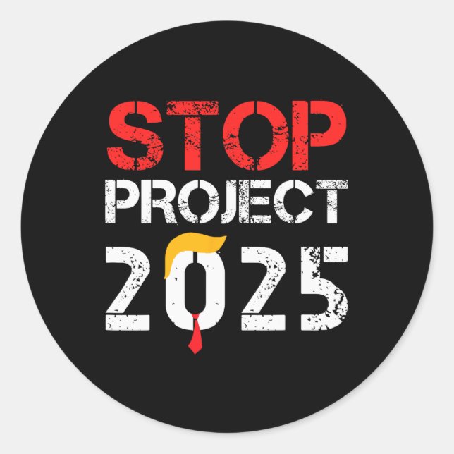 Adesivo Projeto Anti Trump 3 do Projeto 2025 (Frente)