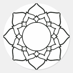 Adesivo Projeto de Arte para Colorir Mandala