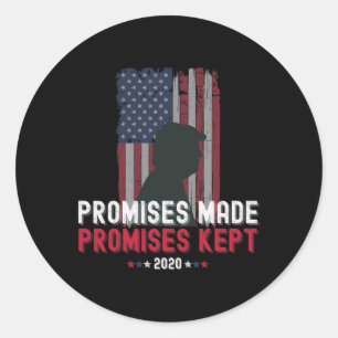 Adesivo Promessas Feitas Promessas Cumpridas Pró Trump 202