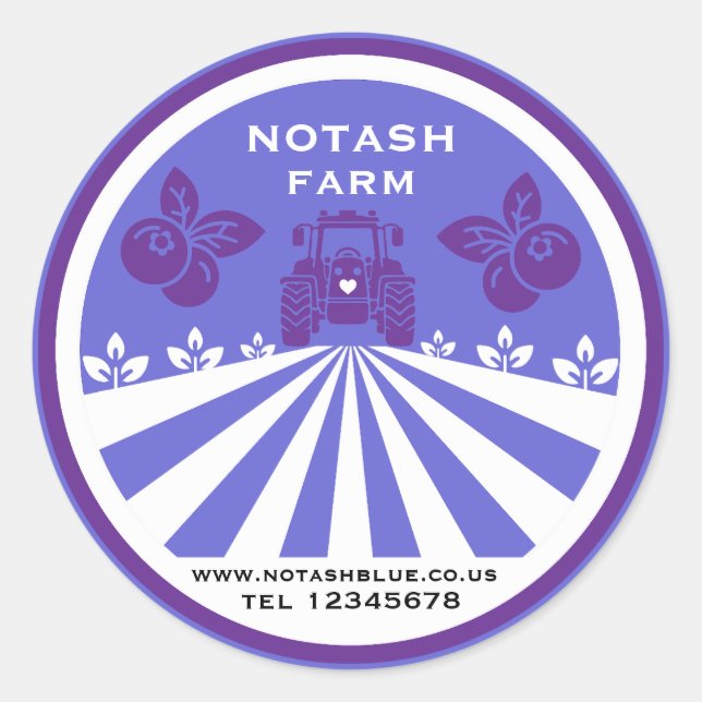 Adesivo Promoção da Fazenda de amoreira U-Pick (Frente)