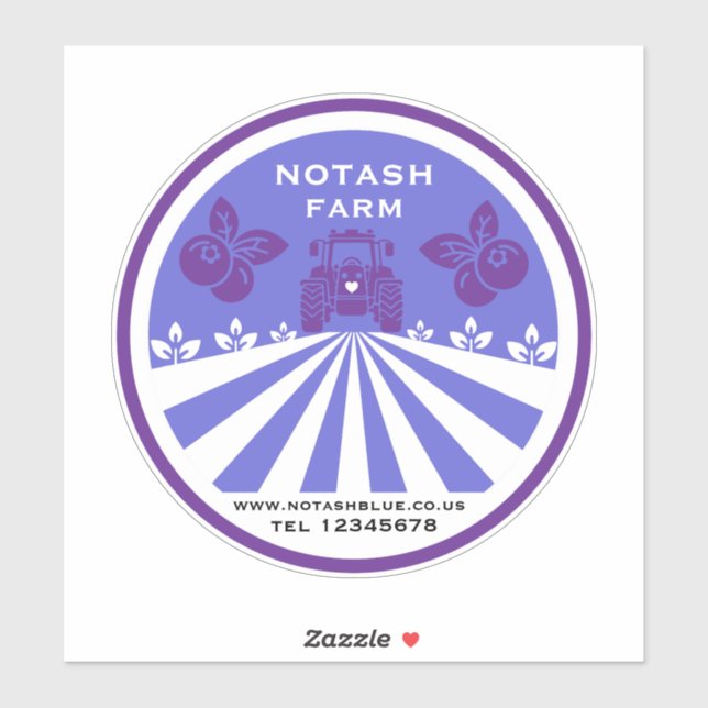 Adesivo Promoção da Fazenda de amoreira U-Pick (Folha)