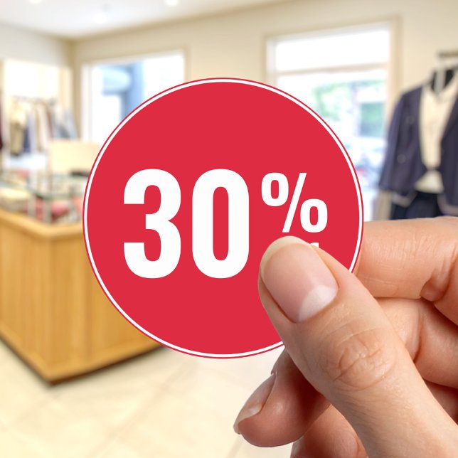 Adesivo Promoção de Desconto de 30 Porcento (Criador carregado)