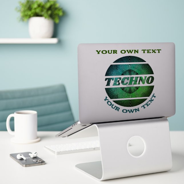 Adesivo Promoção de dj de música Techno Custom-Cut Vinyl S (Criador carregado)