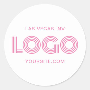 Adesivo Promoção de Logotipo Moderno Rosa