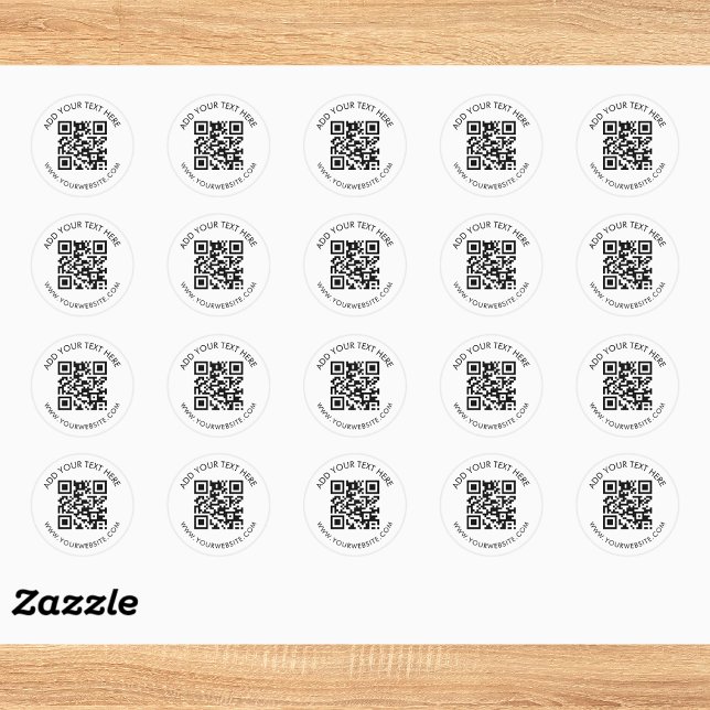 Adesivo Promoção de site de código QR personalizado (Criador carregado)