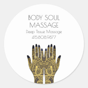 Adesivo Promocional das Mãos de Massagem 