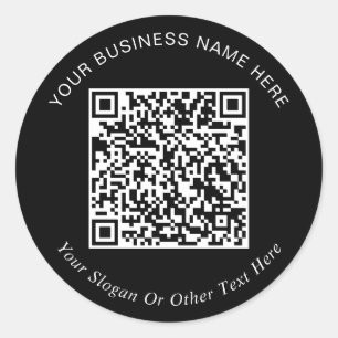 Adesivo Promocional de código QR comercial preto
