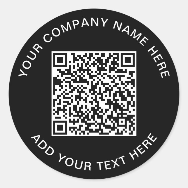Adesivo Promocional de código QR preto (Frente)