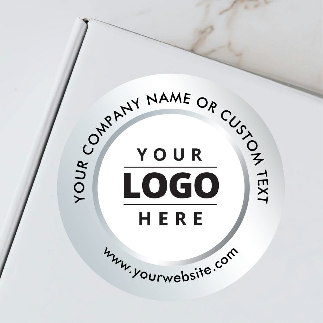 Adesivo Promocional de envio do logotipo comercial Silver  (Criador carregado)