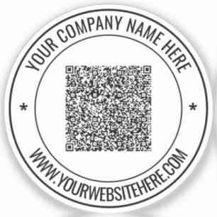Adesivo Promocional de Site com Nome de Código QR