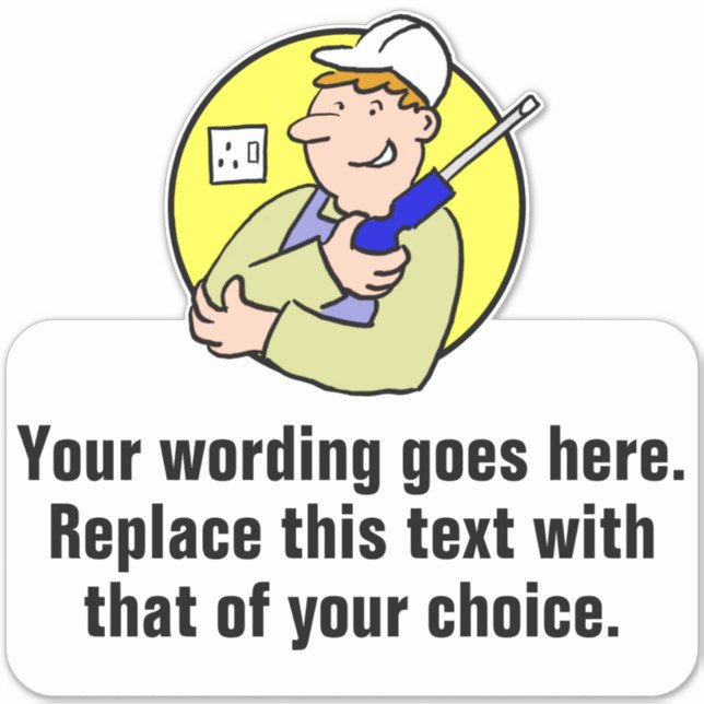 Adesivo Promocional Elétrico de Reparos Elétricos (Frente)