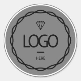 Adesivo Promocional Logotipo personalizado Cinza encapsula