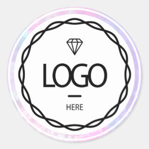 Adesivo Promocional Logotipo Personalizado Cores Holográf
