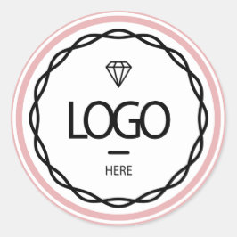 Adesivo Promocional Logotipo Personalizado Rosa Blush Fram