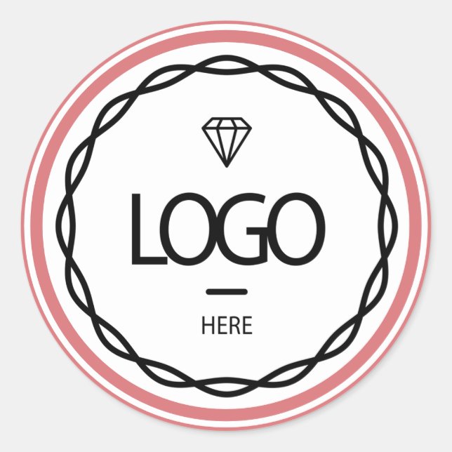 Adesivo Promocional Logotipo Personalizado Rosa de Pó Bele (Frente)