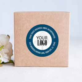 Adesivo Promocional para empresa Adicione seu logotipo azu