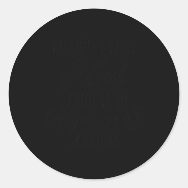 Adesivo Promoted From Cat Grandma To Human Grandma  (Frente)