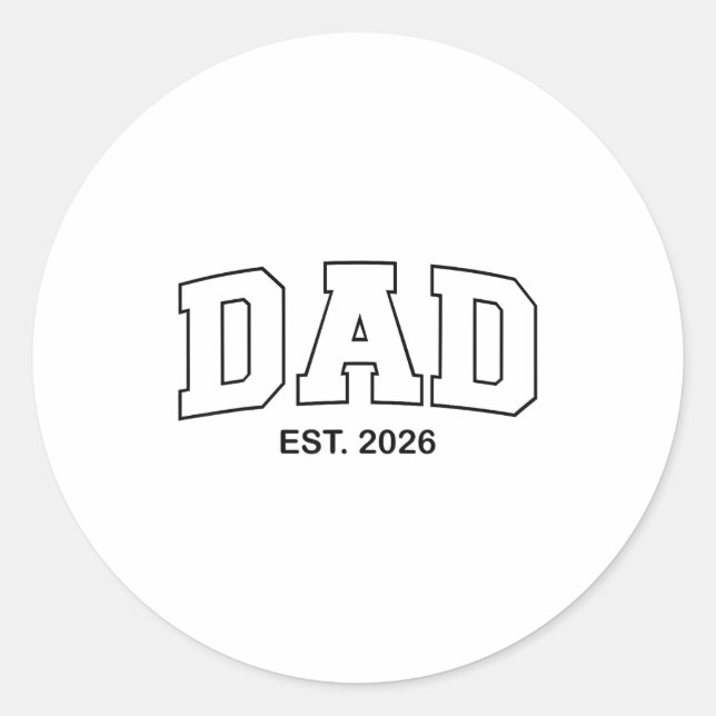 Adesivo Promoted To Dad Est 2026 Daddy  (Frente)