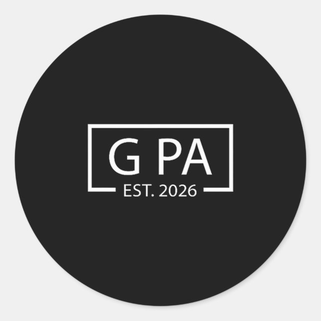 Adesivo Promoted To G Pa Est 2026 Baby Announcement Cket  (Frente)