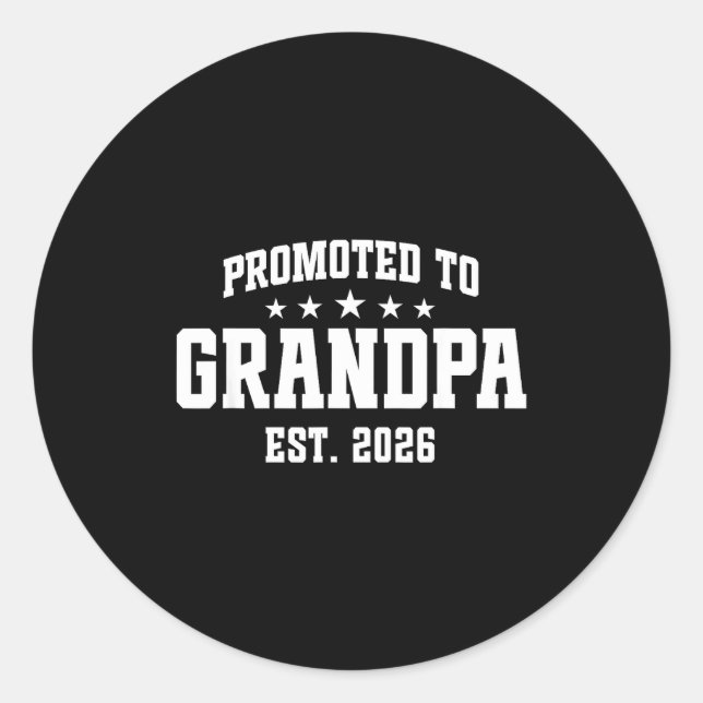 Adesivo Promoted To Grandpa Est. 2026 Grandparent Baby Ann (Frente)