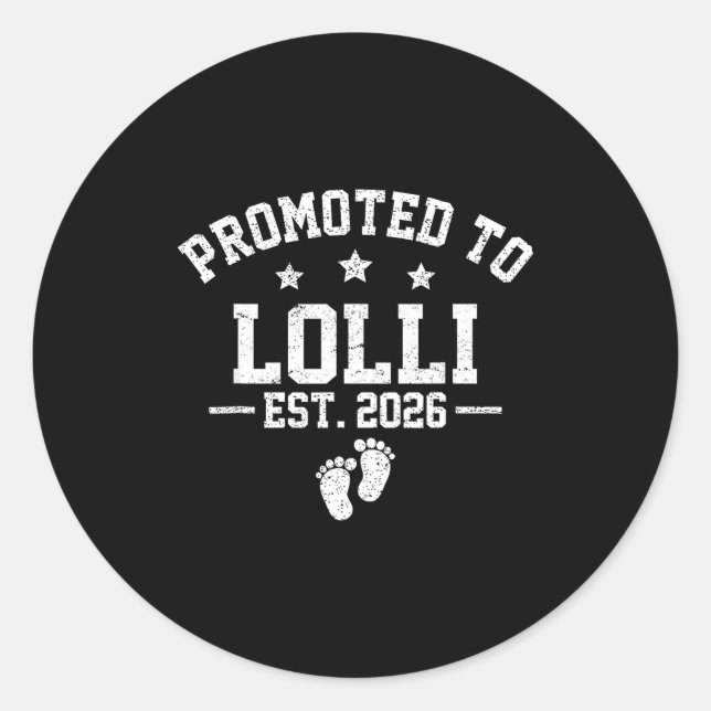 Adesivo Promoted To Lolli Est 2026 Baby Announcement  (Frente)