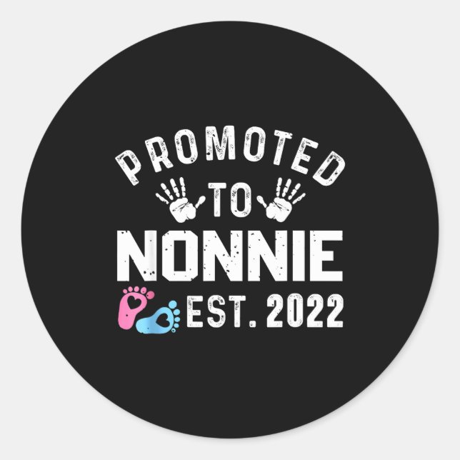 Adesivo Promoted To Nonnie Est 2022 Funny New Nonnie  (Frente)
