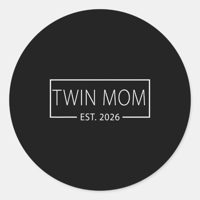 Adesivo Promoted To Twin Mom Est 2026 Expect Baby 2026  (Frente)