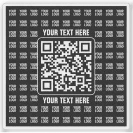 Adesivo Promotional QR code (editable) plus Logo Pattern