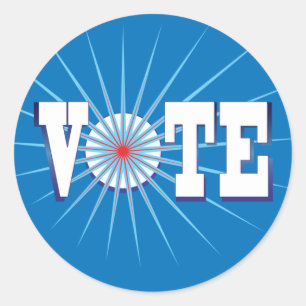 Adesivo Promova a Votação com este VOTE Azul