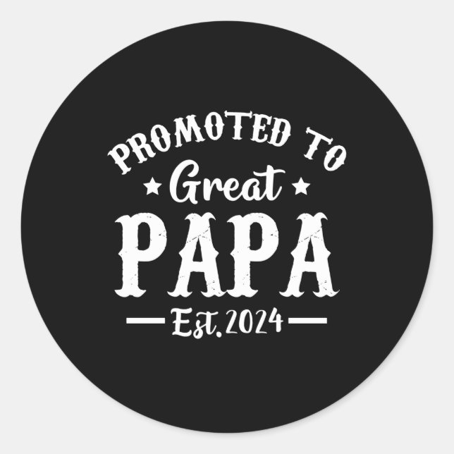 Adesivo promovido à camiseta excelente papa est 2024 t (Frente)