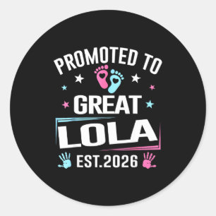Adesivo Promovido a Grande Lola Est 2026 Anúncio de Gravid