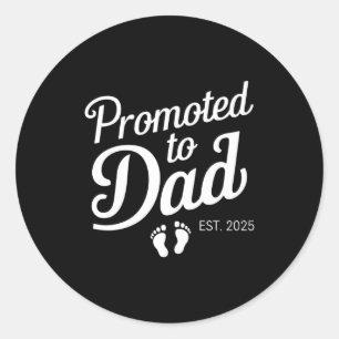 Adesivo Promovido a Papai Est 2025 Engraçado Logo Serei Pa