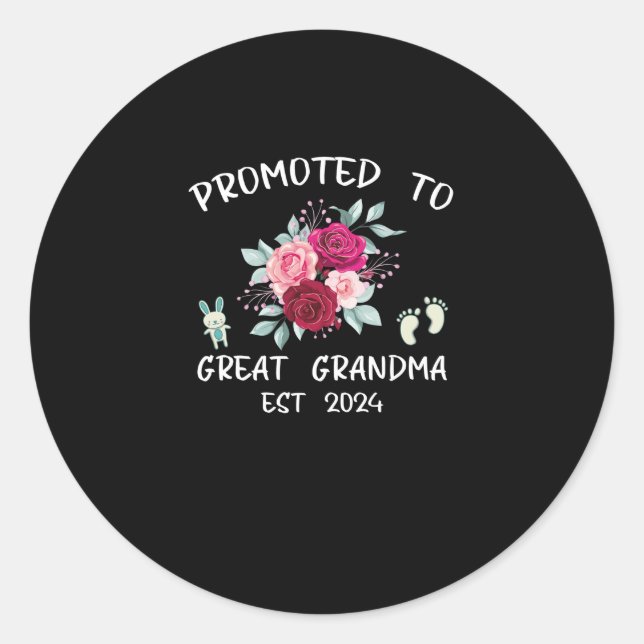 Adesivo Promovido À Vovó Excelente No Leste De 2024 (Frente)