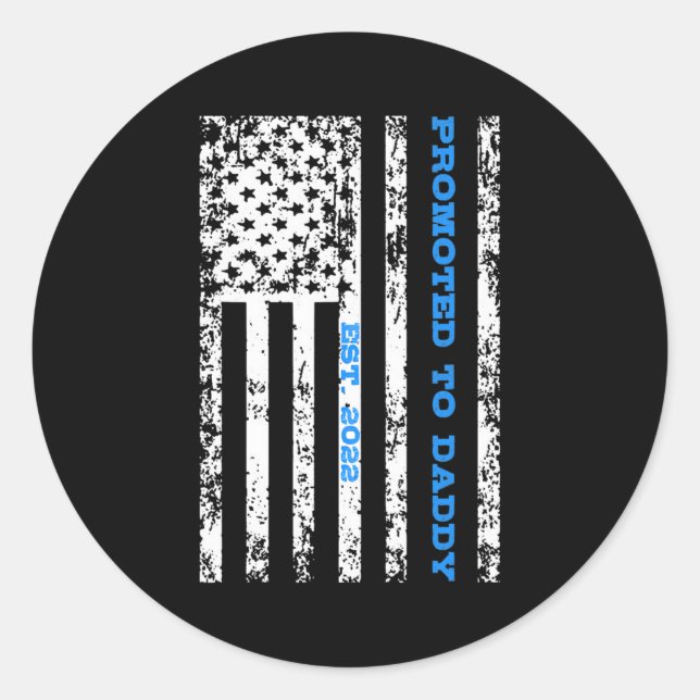 Adesivo Promovido Ao Dia de os pais Da Primeira Vez Do Pai (Frente)